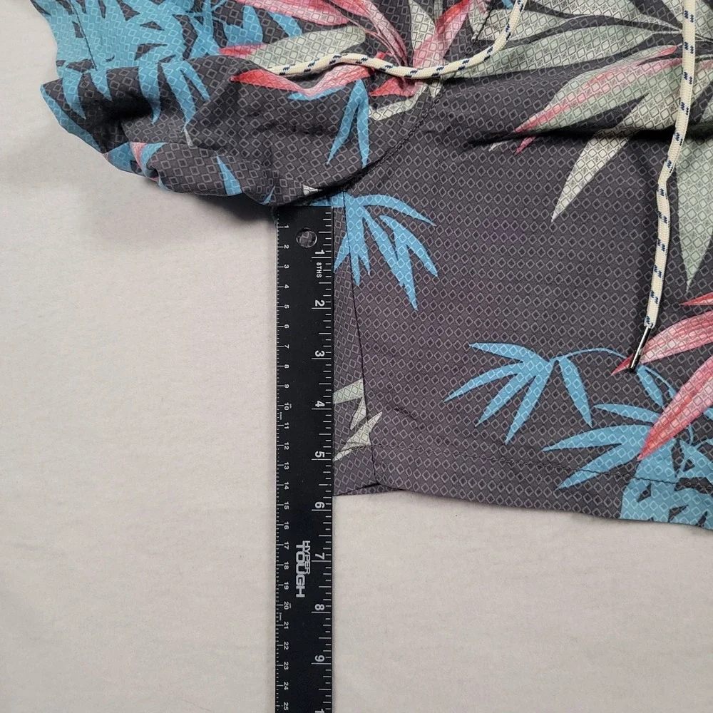 Tommy Bahama Relax Swim Trunks Mens XL Gray Bamboo Tropical Print Board Shorts